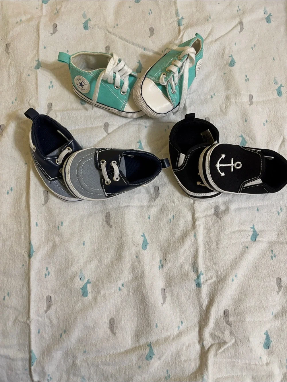 Assorted Kids Canvas Sneakers and Slip-Ons in Teal, Navy, Gray, and Black